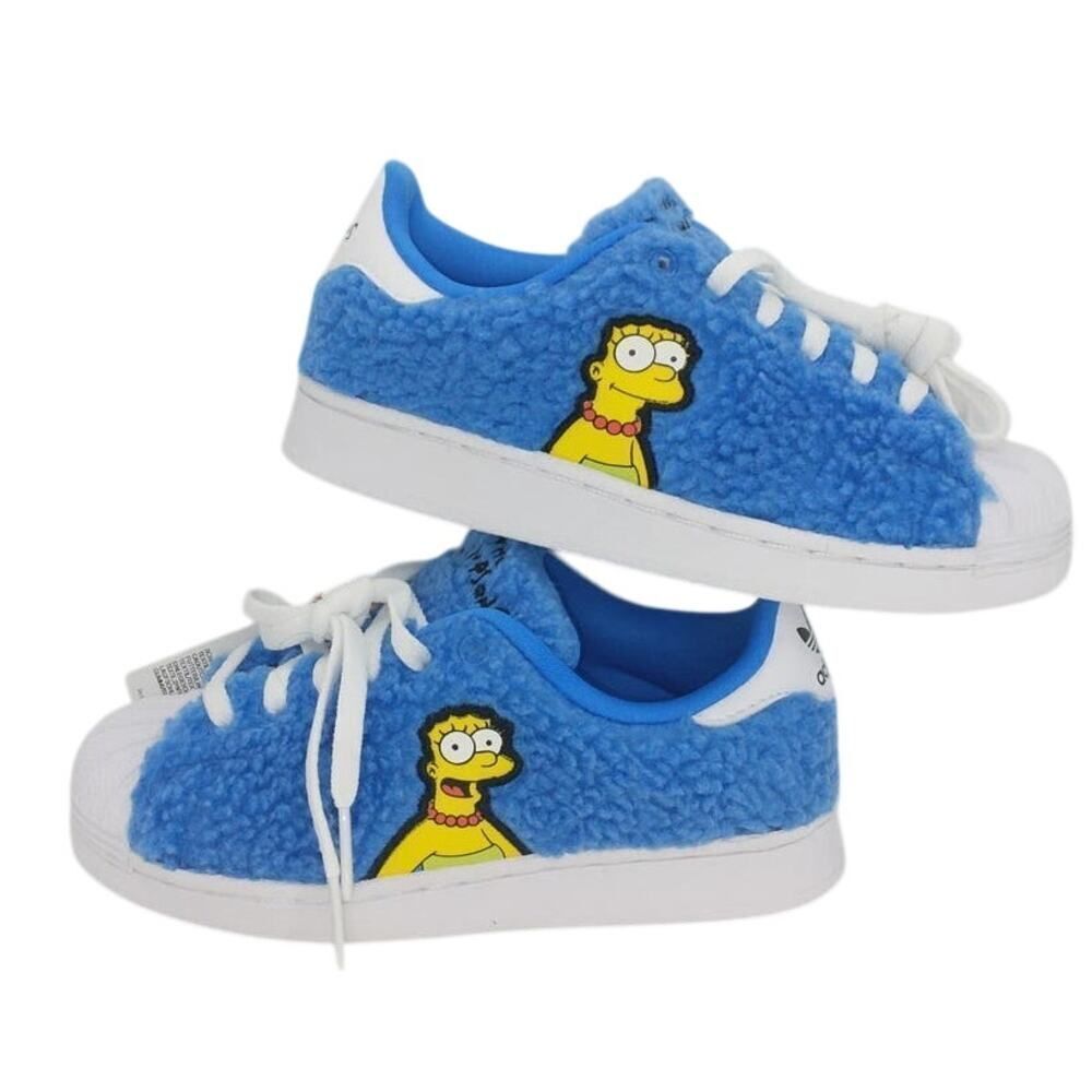 ADIDAS The Simpsons Marge Superstar Kids New Blue w/Graphics Sneakers - sz. 12K